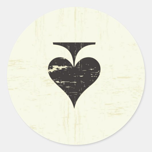 20 - 1.5の封筒用シールのヴィンテージのカジノ愛 ラウンドシール (正面)