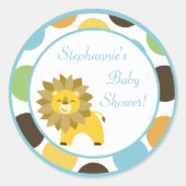 20 - 1.5インチお気に入りジャングルキングライオンサファリ ラウンドシール (正面)