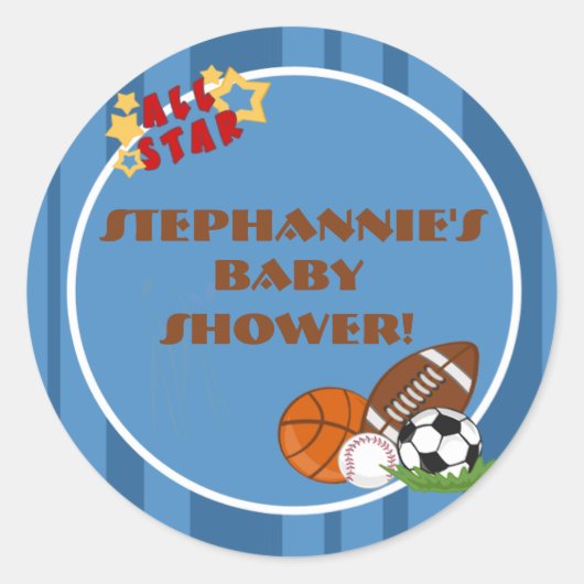 20 - 1.5インチお気に入りステッカーオールスターブルー ラウンドシール (正面)