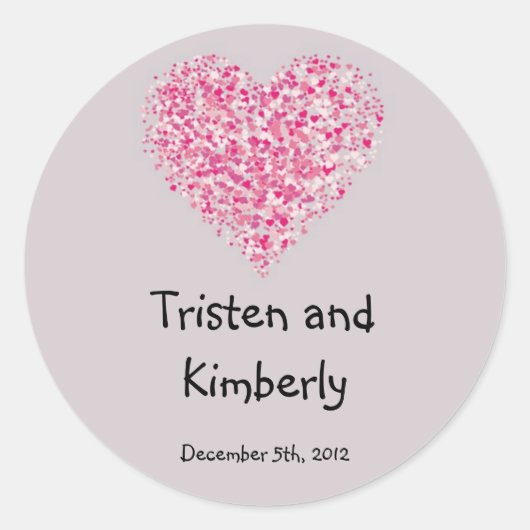 20 - 1.5インチお気に入りステッカーピンクのフローラ花びらフロー ラウンドシール (正面)