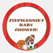 20 - 1.5インチお気に入りステッカー全星赤 ラウンドシール (正面)