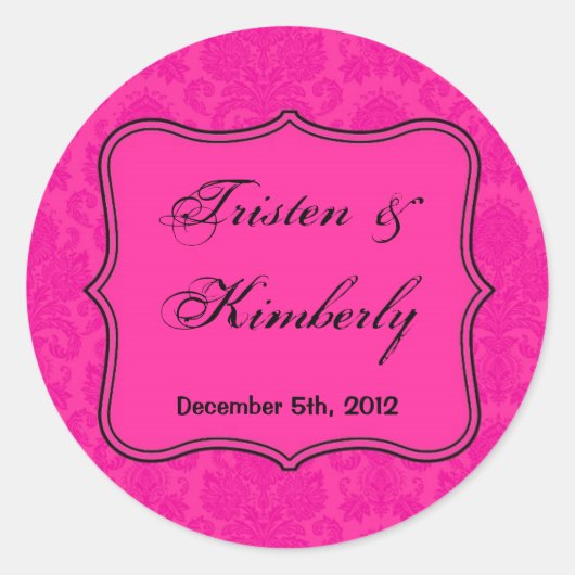 20 - 1.5インチお気に入りステッカー熱ピンクブラダマスクレース ラウンドシール (正面)