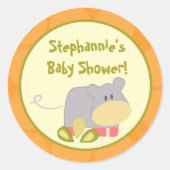20 - 1.5インチお気に入りステッカー熱帯パンチゾウ ラウンドシール (正面)