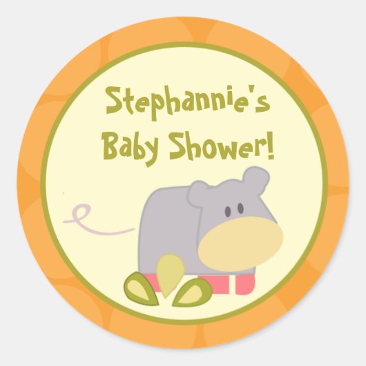 20 - 1.5インチお気に入りステッカー熱帯パンチゾウ ラウンドシール (正面)