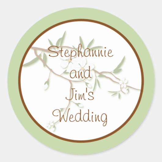 20 - 1.5インチお気に入りステッカーDogwoodの花 ラウンドシール (正面)