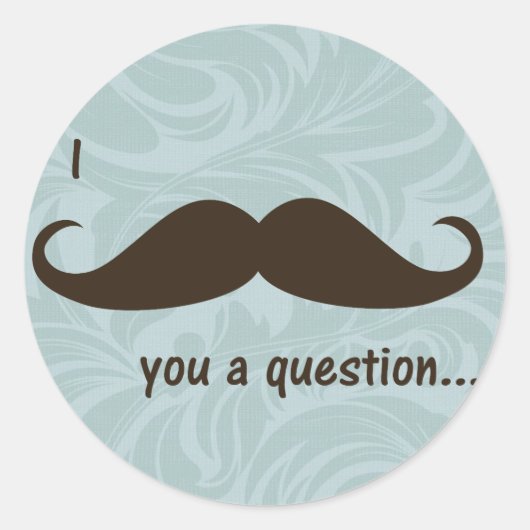 20 - 1.5インチの封筒I mustache you a question ラウンドシール (正面)