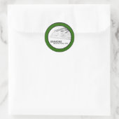 20 - 1.5インチグリーンアーキテクチャビジネスシール ラウンドシール (バッグ)