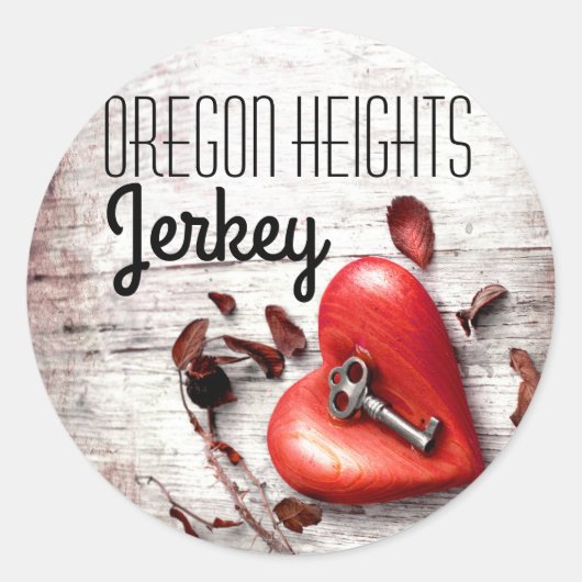 20 - 1.5インチビジネスティッカーカントリーウッド鍵to m ラウンドシール (正面)