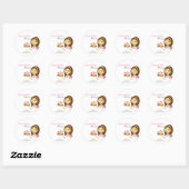 20 - 1.5インチベーカリーBrunette Baker Addressスタンプ ラウンドシール (シート)