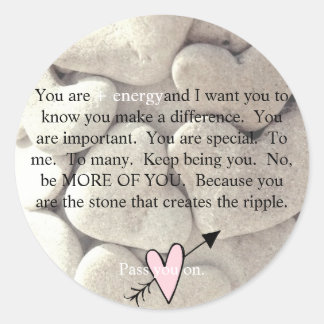 20、1.5インチラウンドのステッカーセットであなたを渡す ラウンドシール