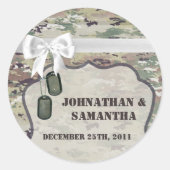 20 - 1.5インチ好意スティッカー陸軍OCP迷彩柄ユニフォーム ラウンドシール (正面)