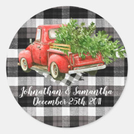 20 - 1.5インチ好意ステッカークリスマストラックバッバロープレイド ラウンドシール