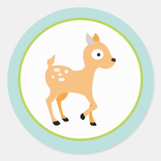 20 - 1.5インチ封筒用シールの森の動物 ラウンドシール (正面)