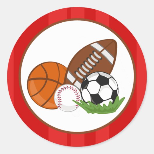 20 - 1.5インチ封筒用シールオールスターレッド ラウンドシール (正面)