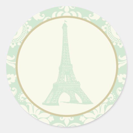 20 - 1.5インチ封筒用シールダマスクパリ ラウンドシール (正面)