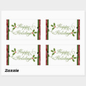 20 - 1.5インチ封筒用シールハッピーホリデーズクリスマス 長方形シール (シート)