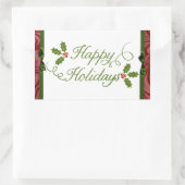 20 - 1.5インチ封筒用シールハッピーホリデーズクリスマス 長方形シール (バッグ)