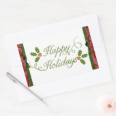 20 - 1.5インチ封筒用シールハッピーホリデーズクリスマス 長方形シール (封筒)