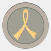 20 - 1.5インチ封筒用シール軍ACUカモフラージュ迷彩柄 ラウンドシール (正面)