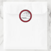 20 - 1.5インチ赤い建築ビジネステッカー ラウンドシール (バッグ)