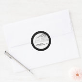 20 - 1.5インチ黒い建築ビジネステッカー ラウンドシール (封筒)