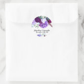 20 - 1.5インチW上のラベンダーハイビスカスに好意を持つ ラウンドシール (バッグ)