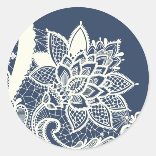 20 - 1.5エンベロープシールヴィクトリアンレースナビ ラウンドシール (正面)