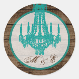 20 - 1.5封筒用シールウェスタン素朴シャンデリア ラウンドシール