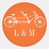 20 - 1.5封筒用シールオレンジダブルバイク ラウンドシール (正面)