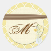 20 - 1.5封筒用シールカントリーメイスンジャー花 ラウンドシール (正面)