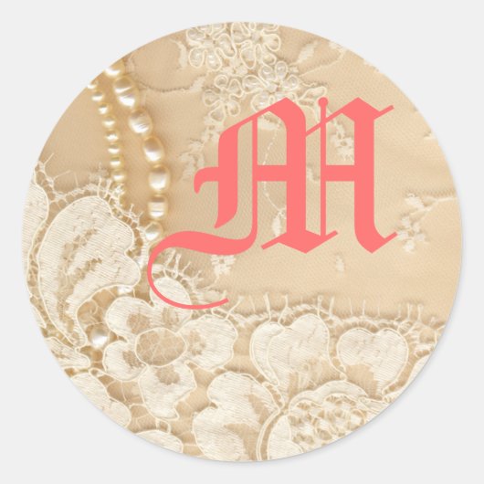 20 - 1.5封筒用シールカントリーレースビクトリアン ラウンドシール (正面)