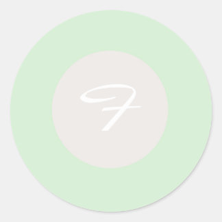 20 - 1.5封筒用シールグリーン&オーキッド ラウンドシール