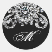 20 - 1.5封筒用シールダイヤモンドジュエリーネックレス ラウンドシール (正面)