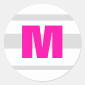 20 - 1.5封筒用シールネオモダンンストライプピンク ラウンドシール (正面)