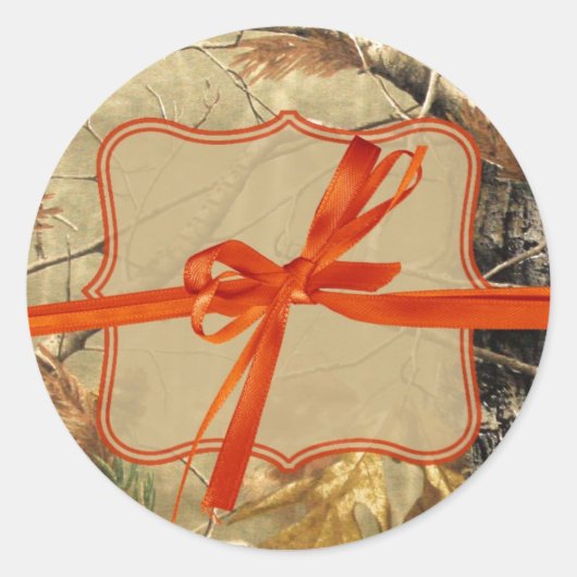 20 - 1.5封筒用シールハンターズカモフラージュ迷彩柄 ラウンドシール (正面)