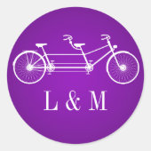 20 - 1.5封筒用シールパープルダブルバイク ラウンドシール (正面)