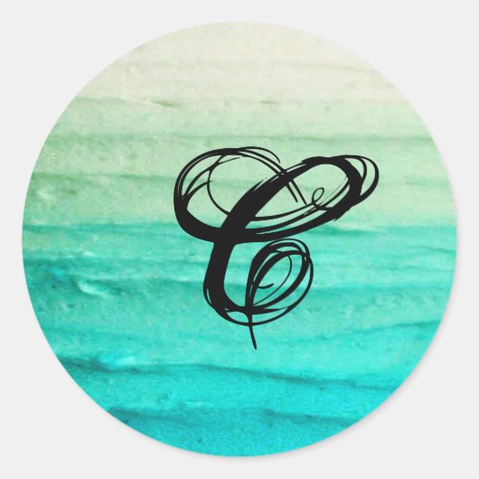 20 - 1.5封筒用シールブグラデーションルーつや消し ラウンドシール (正面)