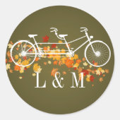 20 - 1.5封筒用シールブラウンダブルバイク ラウンドシール (正面)