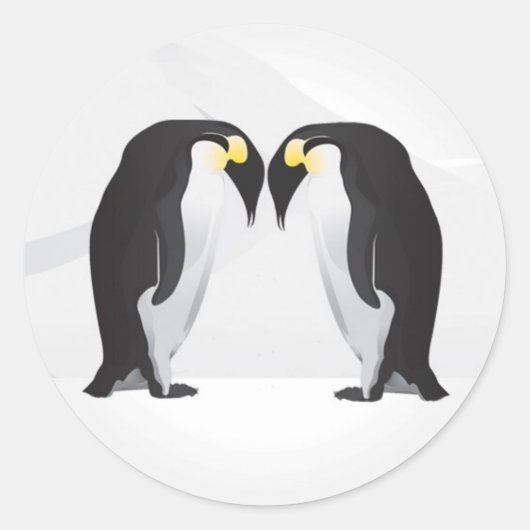 20 - 1.5封筒用シールペンギンMate for Life Gra ラウンドシール (正面)