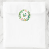 20 - 1.5封筒用シールボヘミアンサボテン多肉類 ラウンドシール (バッグ)