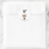 20 - 1.5封筒用シールボホディアバックヘッドブラウニー ラウンドシール (バッグ)