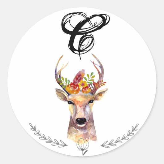 20 - 1.5封筒用シールボホディアバックヘッドブラウニー ラウンドシール (正面)