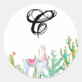 20 - 1.5封筒用シールボホラマボヘミアンカクティー ラウンドシール (正面)