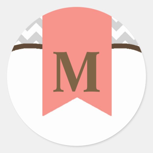 20 - 1.5封筒用シールモダンシブロンストライプコラ ラウンドシール (正面)