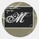 20 - 1.5封筒用シールモノグラムクリスマスクリスマス ラウンドシール (正面)