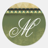 20 - 1.5封筒用シールモノグラムクリスマスクリスマス ラウンドシール (正面)