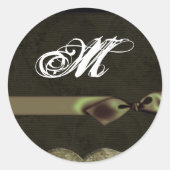 20 - 1.5封筒用シールモノグラムクリスマスクリスマス ラウンドシール (正面)