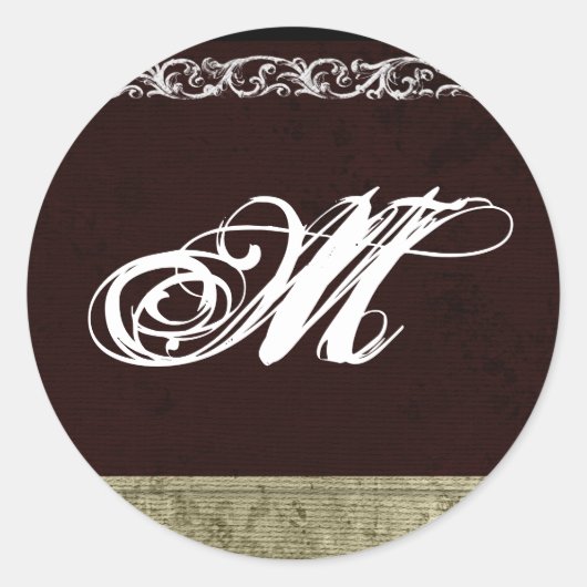 20 - 1.5封筒用シールモノグラムクリスマスクリスマス ラウンドシール (正面)