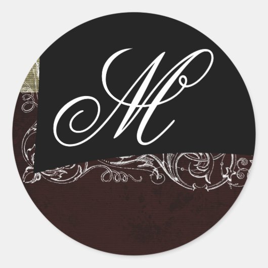 20 - 1.5封筒用シールモノグラムクリスマスクリスマス ラウンドシール (正面)