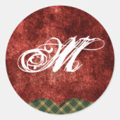 20 - 1.5封筒用シールモノグラムクリスマスクリスマス ラウンドシール (正面)